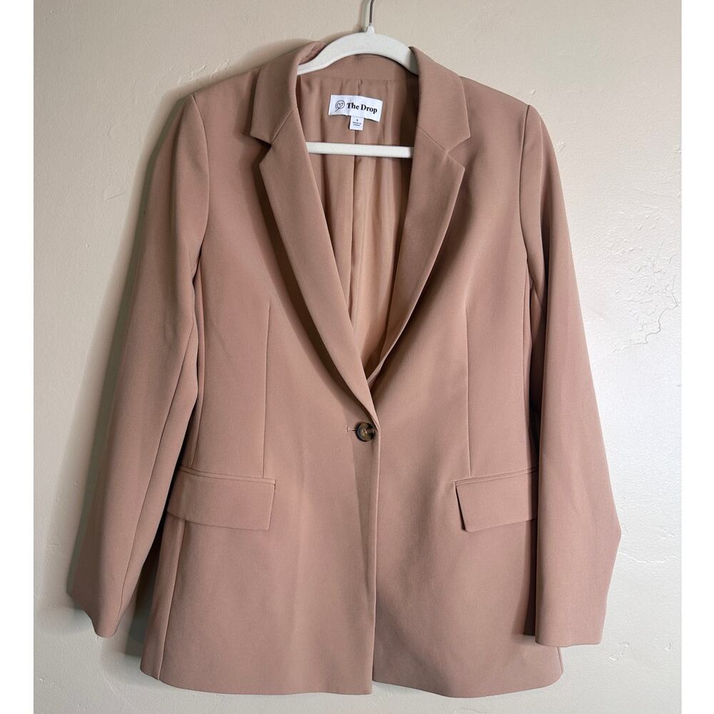 The Drop Blake Long Blazer Camel Small.